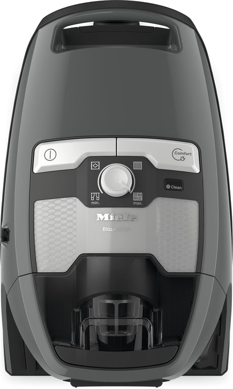 Miele Blizzard CX1 Pure Suction Graphite Grey — controls detail