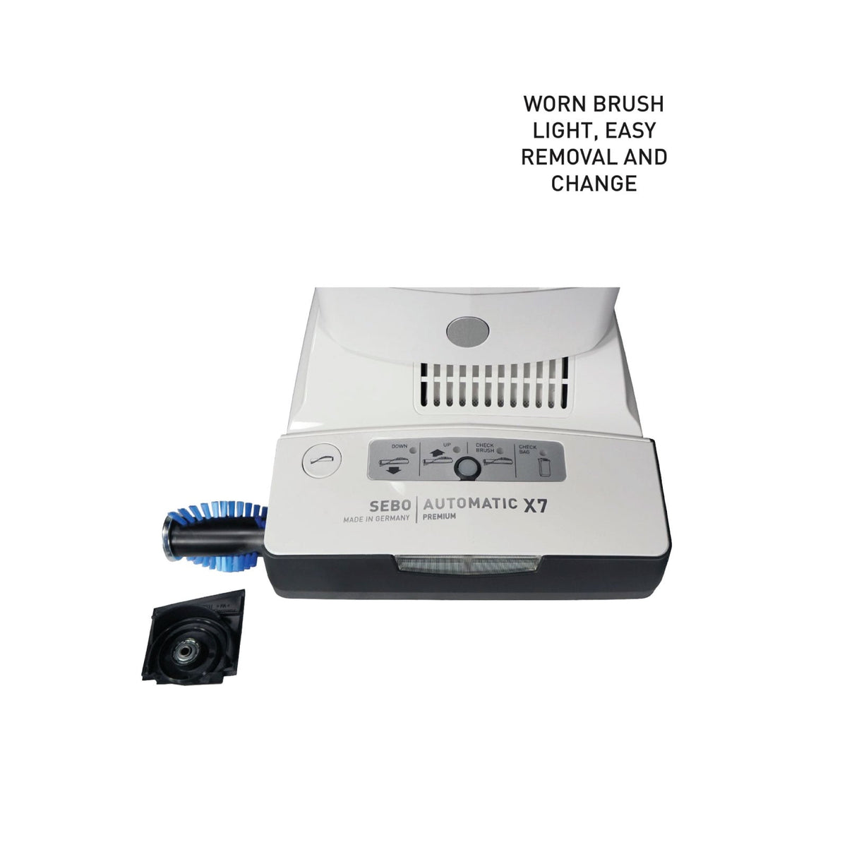 SEBO Automatic X7 and X8 worn-brush indicator light