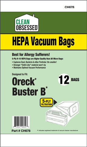 Clean Obsessed Oreck Buster B HEPA Bags product photo from Avon Vacuums