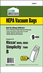 Clean Obsessed Riccar/Simplicity Type B HEPA Bags product photo from Avon Vacuums