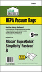 Clean Obsessed Riccar/Simplicity Type S HEPA Bags product photo from Avon Vacuums