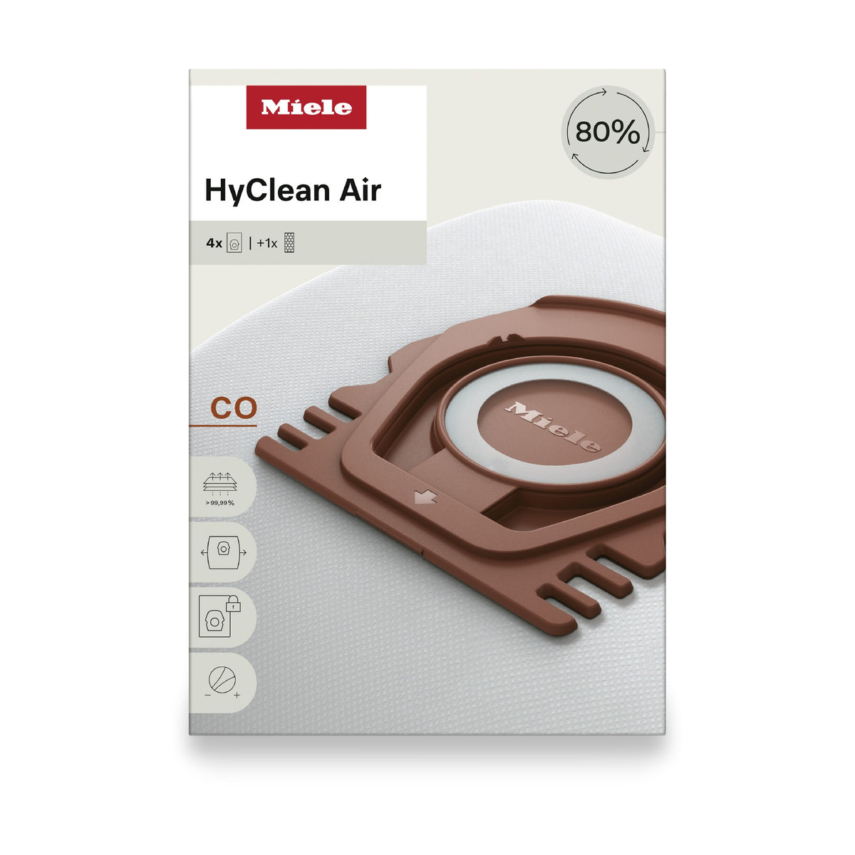 Genuine Miele HyClean Air CO FilterBags | 4 Bags & 1 Filter product photo from Avon Vacuums