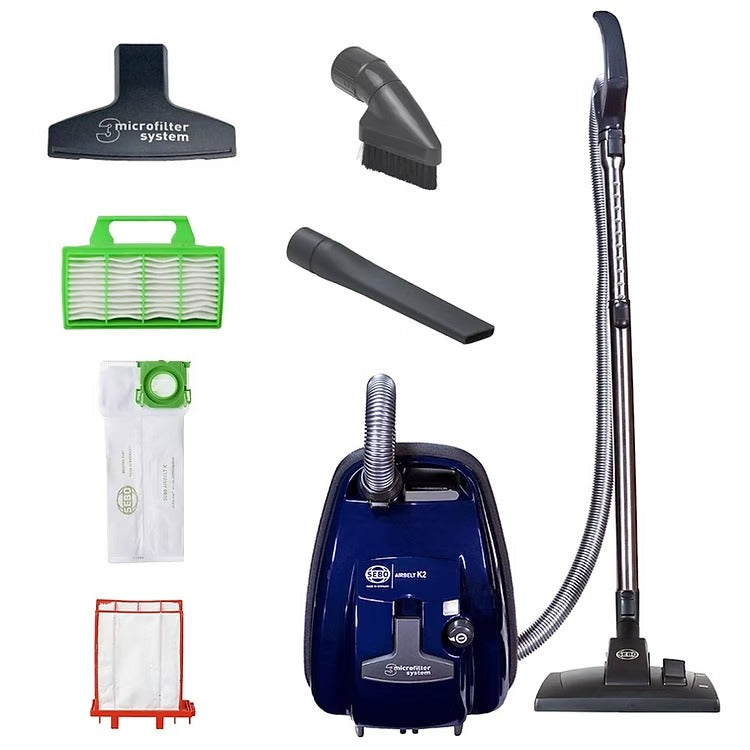 SEBO K2 Kombi Canister Vacuum - German Quiet Versatile Clean - Avon Vacuums
