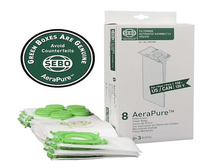 SEBO 5093AM Ultra Bags X G C 370 Series 8 Pack - Avon Vacuums