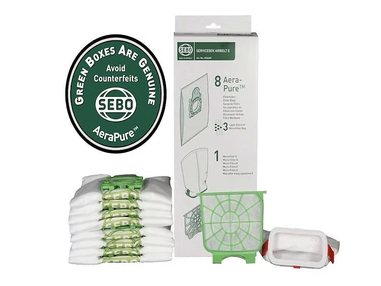 SEBO Airbelt E Filter and Bag Service Box - Avon Vacuums