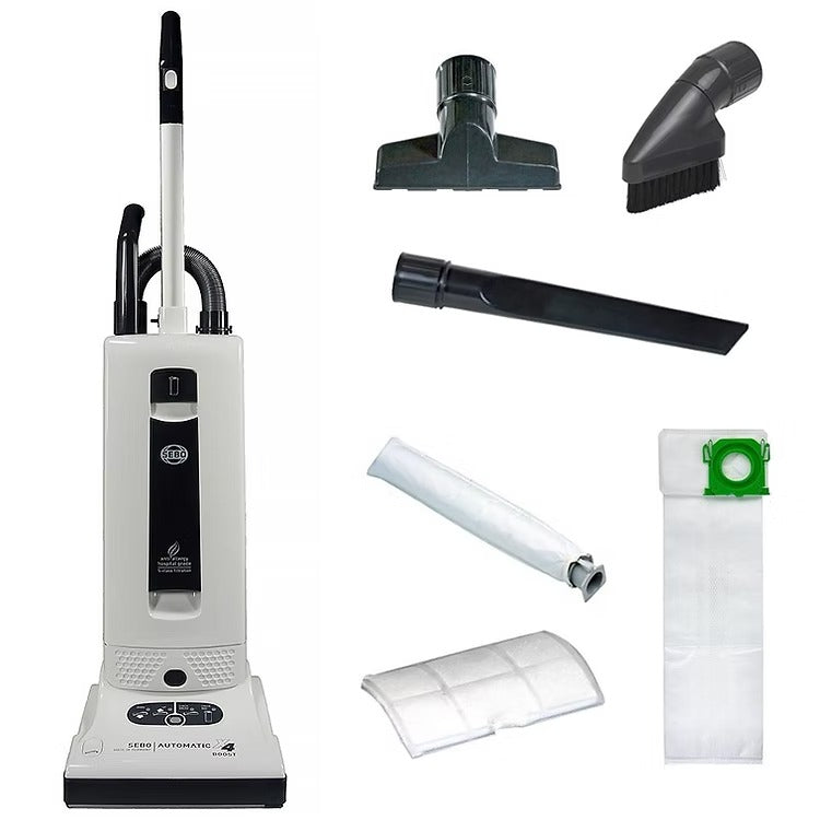 SEBO X4 Boost Upright Vacuum - German Auto Height Power - Avon Vacuums
