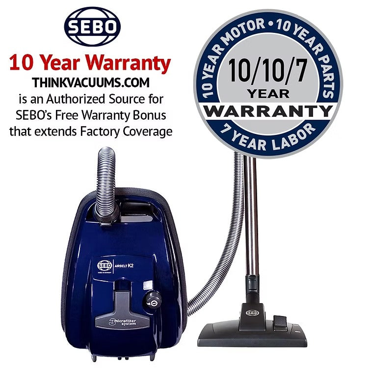 SEBO K2 Kombi Canister Vacuum - German Quiet Versatile Clean - Avon Vacuums