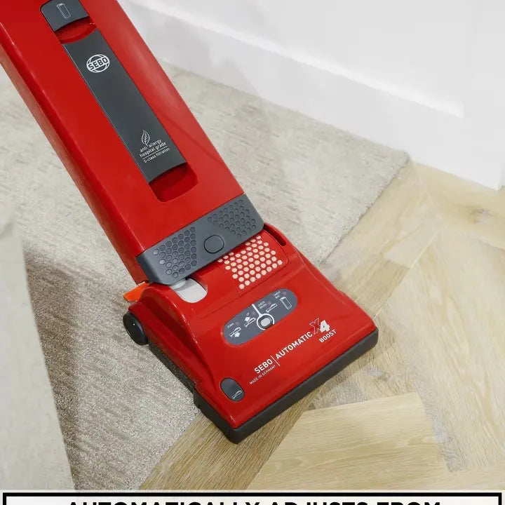 SEBO X4 Boost Upright Vacuum - German Auto Height Power - Avon Vacuums