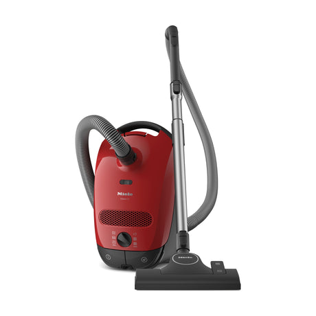 Miele Classic C1 Pure Suction HomeCare PowerLine Canister Vacuum — Mango Red — full vacuum with included floorhead