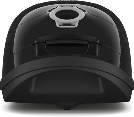 Front view of Miele Complete C3 Kona PowerLine Canister Vacuum – Obsidian Black