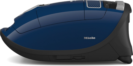 Side view of Miele Complete C3 Marin PowerLine Canister Vacuum – Marine Blue