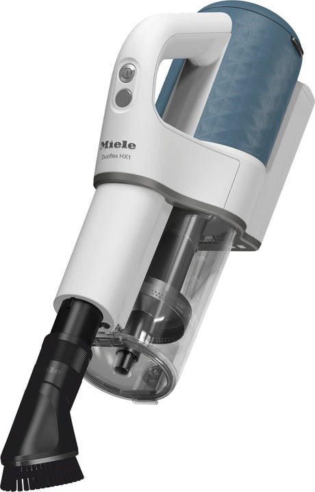 Miele Duoflex HX1 Nordic Blue MultiFloor electrobrush detail, sold and serviced at Avon Vacuums in Avon, Connecticut