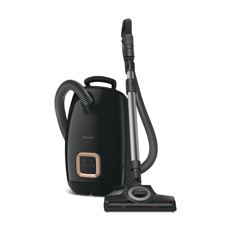 Miele Guard L1 Cat & Dog Canister Vacuum — Obsidian Black — full vacuum with included floorhead