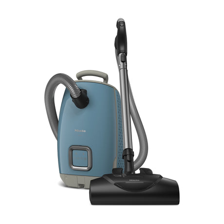 Miele Guard L1 Canister Vacuum - Nordic Blue — full vacuum with included floorhead