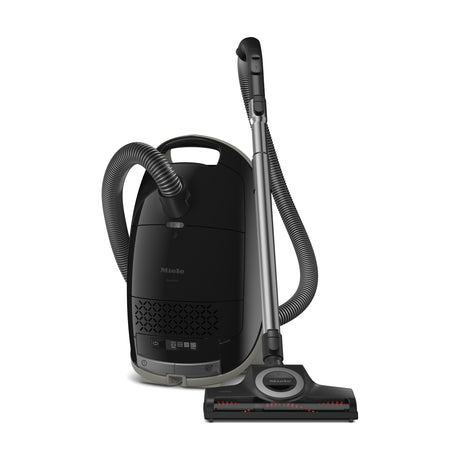 Miele Guard M1 Cat & Dog Canister Vacuum — Obsidian Black — full vacuum with included floorhead