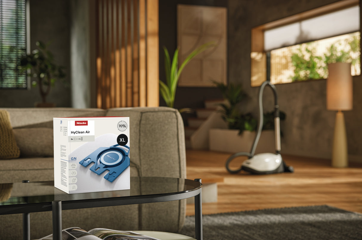 Miele HyClean Air GN XL Pack lifestyle with Classic C1 vacuum