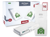 Miele U AirClean 3D Efficiency Performance Pack - 16 Dustbags + HA30 HEPA Filter for Upright Vacuums