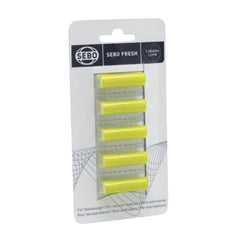 Genuine SEBO FRESH Orangina Sun retail pack containing 5 scent sticks