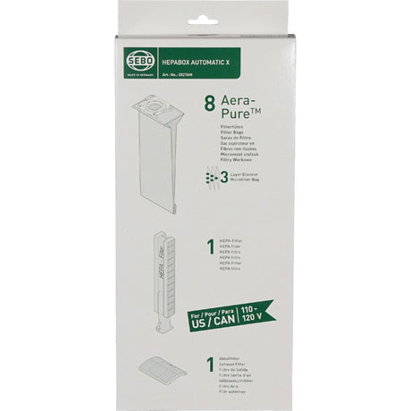 SEBO 5827AM HEPA Service Box AUTOMATIC X4, X5 - AeraPure (Green Box Only)