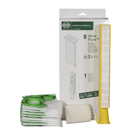 SEBO 5827AM HEPA Service Box AUTOMATIC X4, X5 - AeraPure (with Green Box)