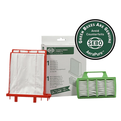 SEBO Airbelt K-Series Microfilter Box (6191AM) | Genuine Filter Replacement - Avon Vacuums