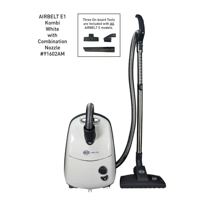 Official SEBO image showing combination nozzle 8351GS on AIRBELT E1