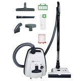 SEBO AIRBELT K3 Premium Canister Vacuum with Dual-Control Handle, ET-1 and Parquet Brush