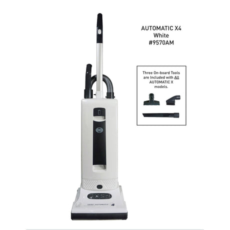 Official SEBO AUTOMATIC X4 white 9570AM with three on-board tools