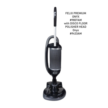 Official SEBO DISCO floor polisher head attached to a FELIX Premium