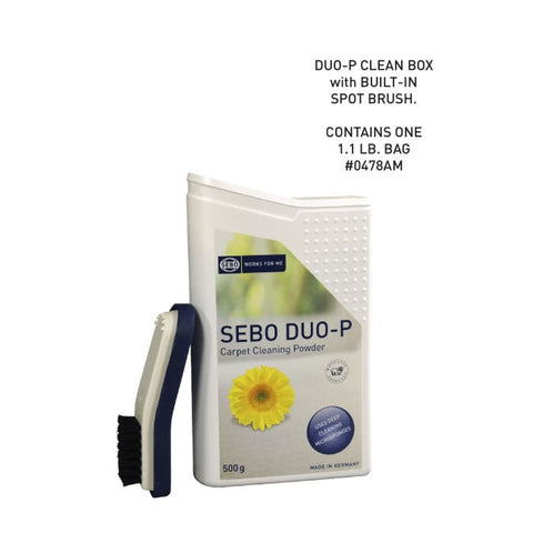 Official SEBO DUO-P cleaning powder clean box and refill image