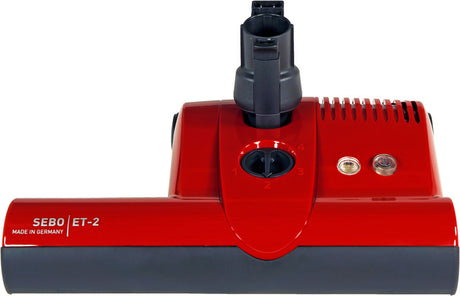 SEBO ET-2 red powerhead — manufacturer color reference; switch configuration follows selected option