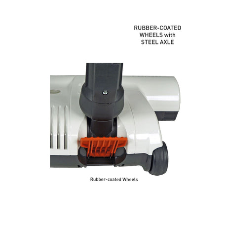 Official SEBO ET powerhead rubber-coated wheels with steel axle