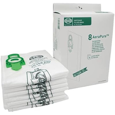 Genuine Sebo Filter Bag Box for SOFTCASE CE12 Canister Vacuums - 8-Pack - Avon Vacuums