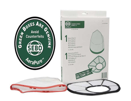 Genuine SEBO Filter Set for Airbelt D-Series Canister Vacuums - 8191AM - Avon Vacuums