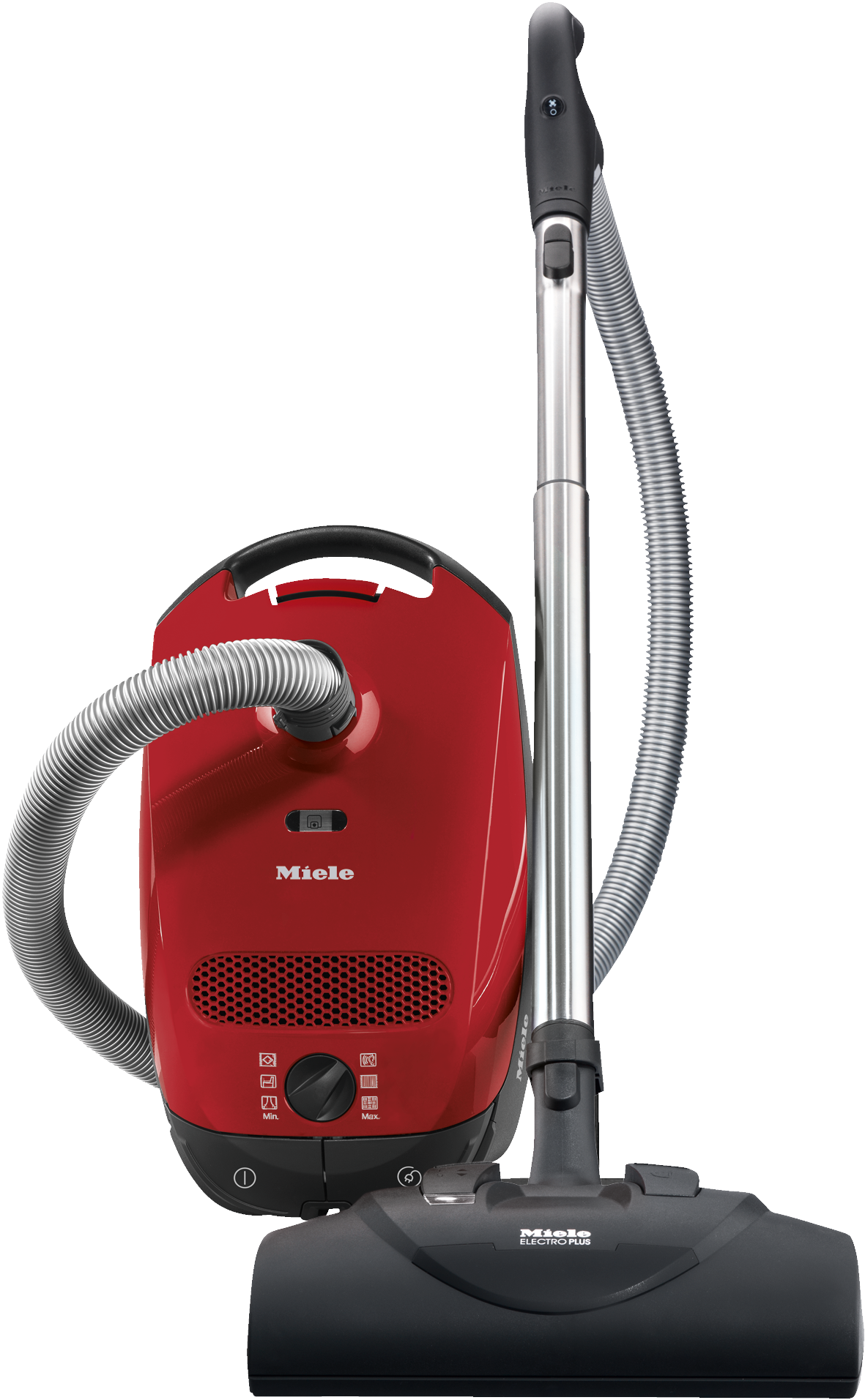 Miele Classic C1 Home Care PowerLine canister vacuum in Mango red