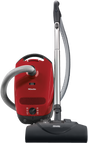 Miele Classic C1 Home Care PowerLine canister vacuum in Mango red